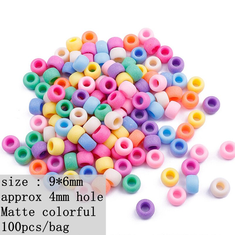 100 stk flerfarvede fletninger hår dreadlock perler hårringe tube manchetter til børn piger drenge frisør styling tilbehør: Nr. .4