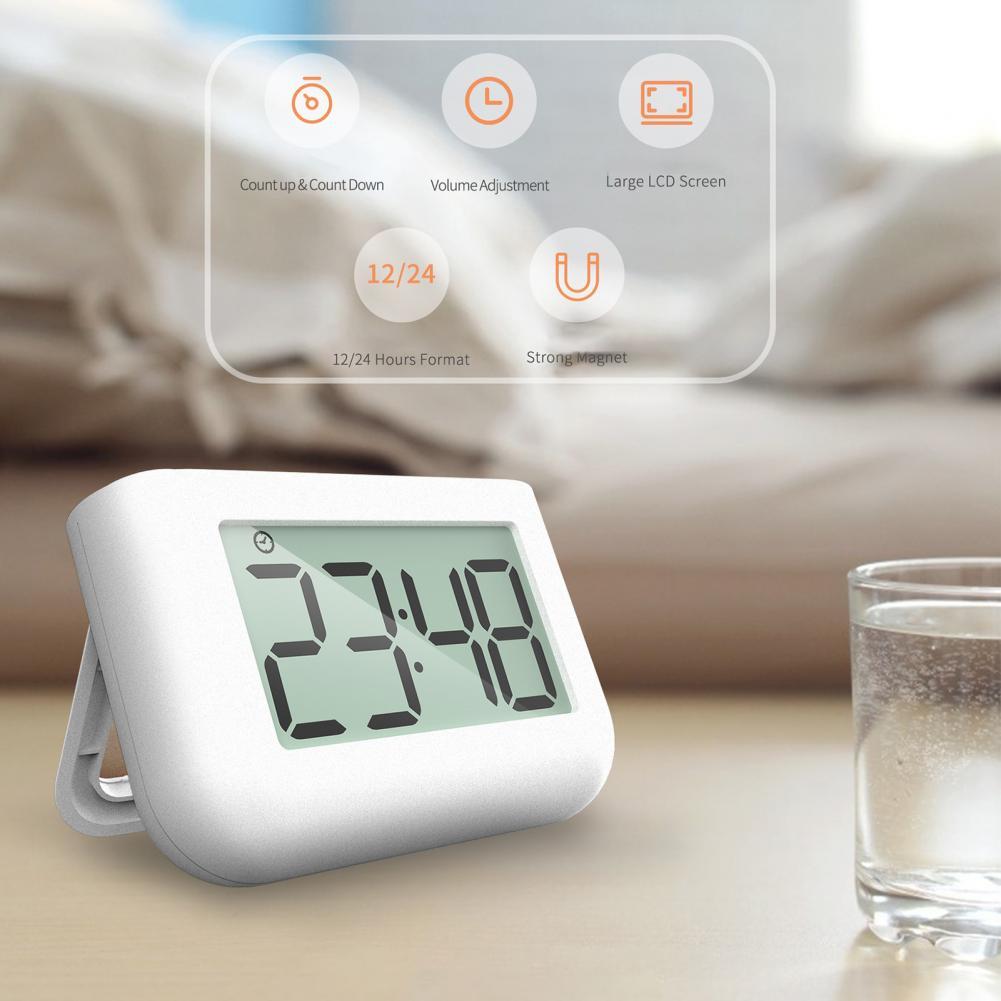 Electronic Digital Timer Reminder 12-24h Magnetic Countdown Clock Timer Kitchen Timer Alarm Clock temporizador тарелки для еды