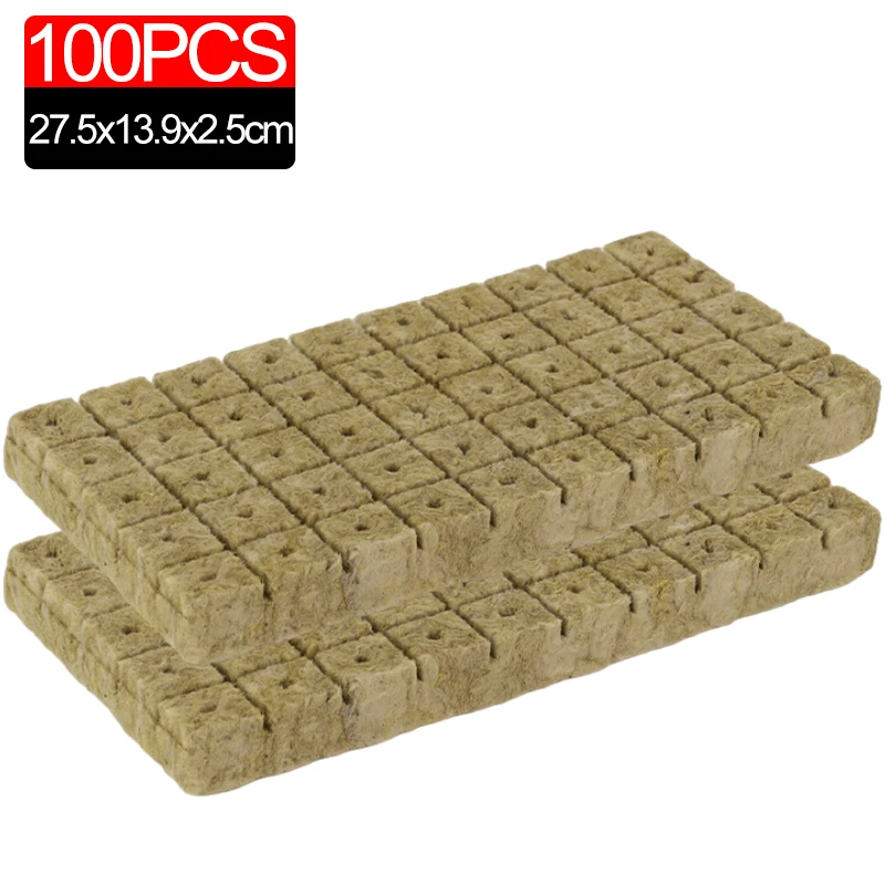 Steinwolle Hydrokultur Grow Media Würfel Pflanzenwürfel Soilless Substrat Seed-ed Rock Wool Plug Sämling-Block Gartenbedarf: Navy Blau