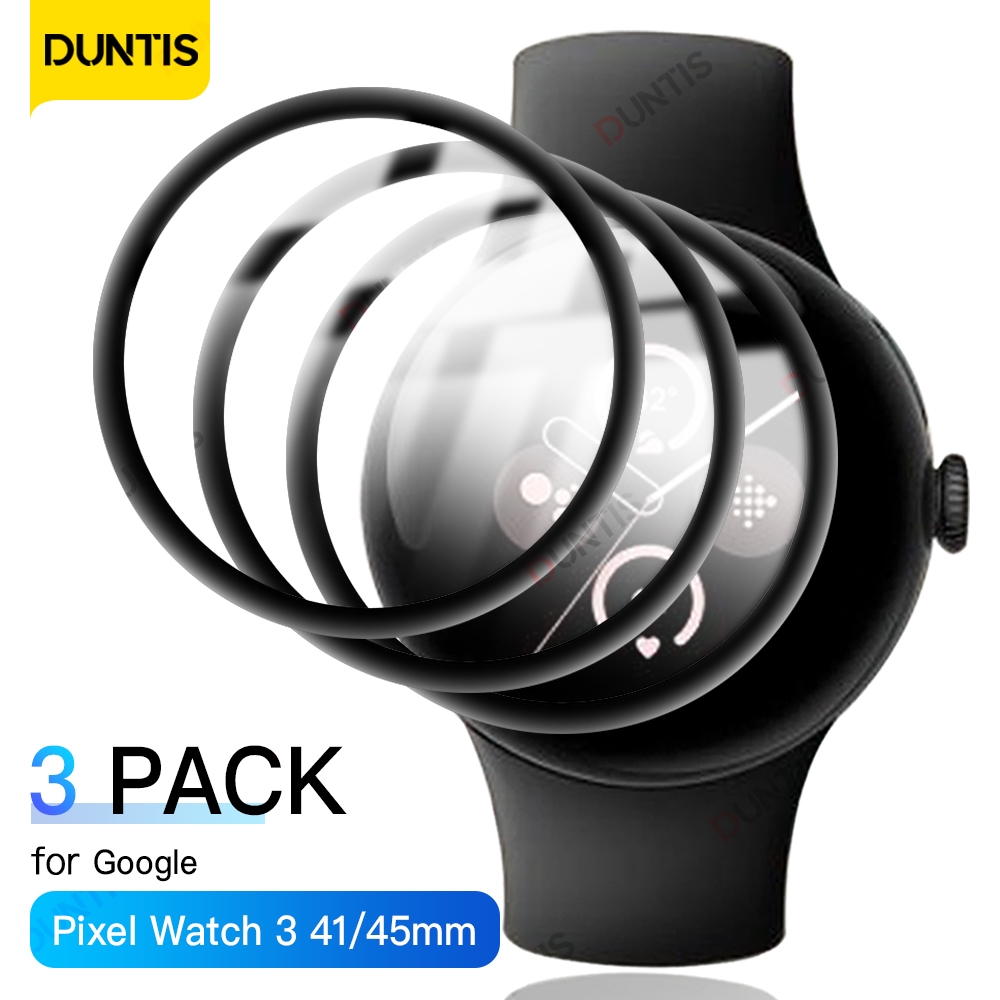 Protecteur d'écran pour Google Pixel Watch 3, 3 41/45mm, Film anti-rayures pour Pixel Watch 3, Film de protection à couverture complète, 3 paquets