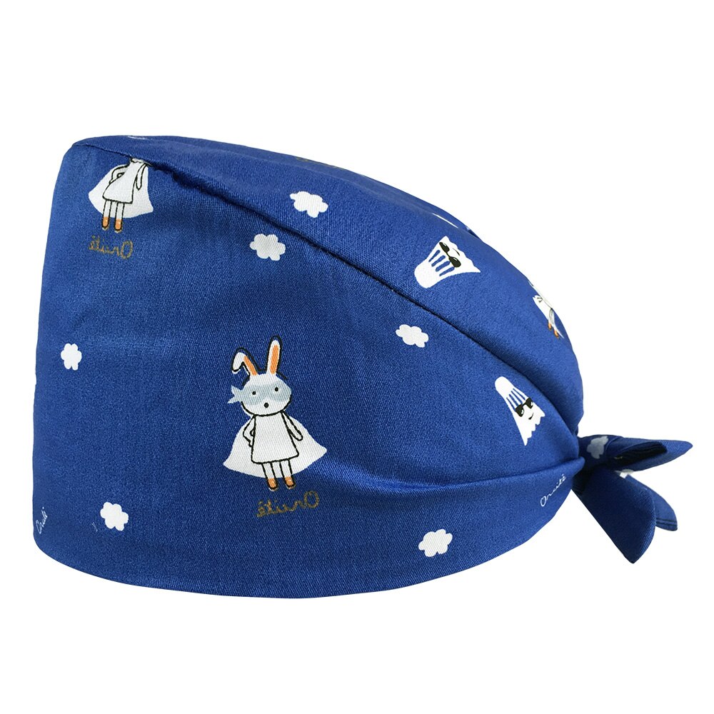 scrubs hat adjustable Men woman Cartoon animal printing caps Multicolor pet store working hats Adjustable Scrub cap