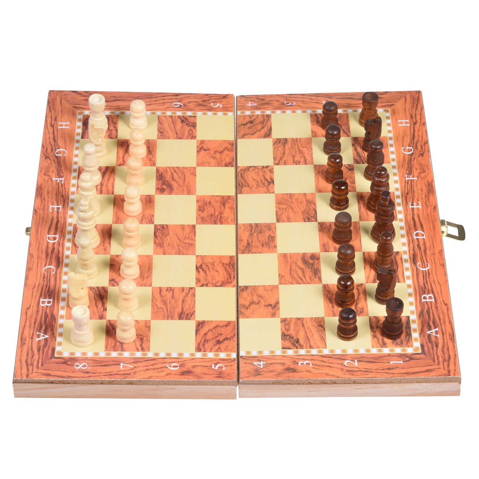 3 In 1 Wooden International Chess Set Board Travel Games Chess Backgammon Draugh Checkers For Children Kids