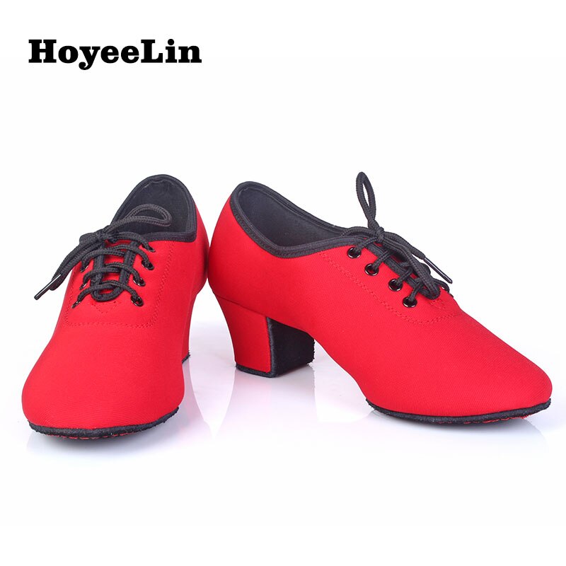 Women's Ballroom Modern Dance Shoes Heeled 5cm Two-Point Split Sole Teacher's Latin Tango Dancing Training Shoes