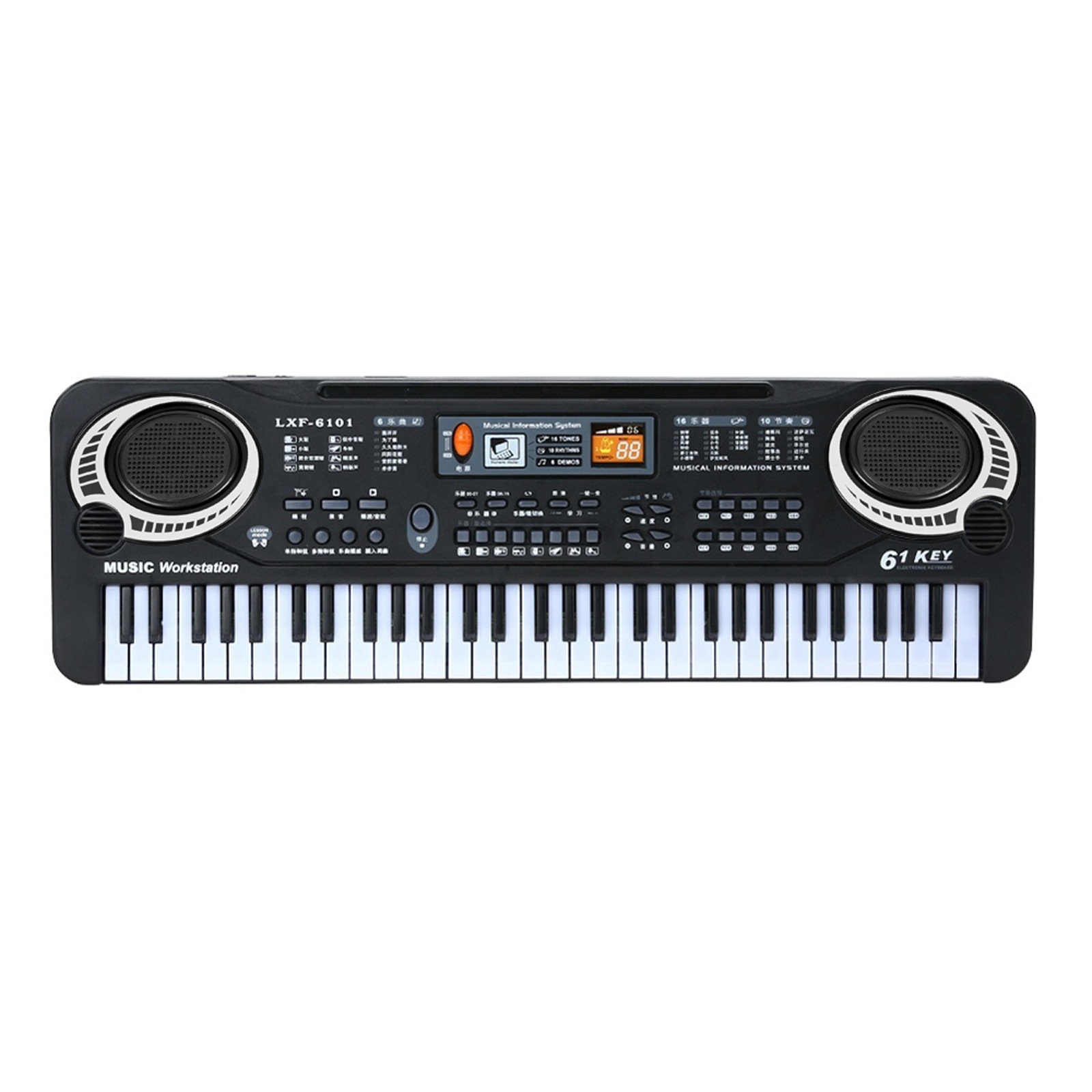 61 Keys Piano Digital Music Electronic Keyboard KeyBoard Black Electric Piano Kids with microphone Keyboard instrument