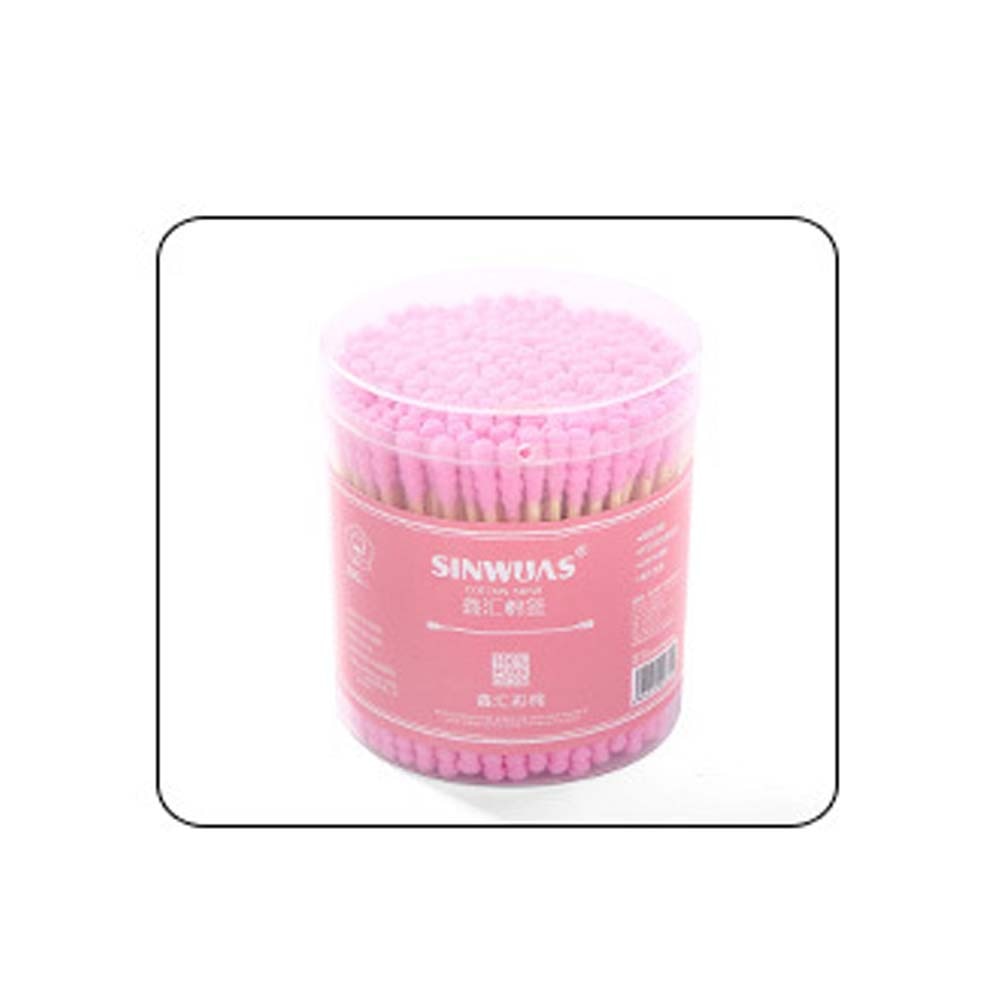 Coton tige r utilizable oreille cabeza de doble hilo desechable Limpieza de oreja algodón bastoncillos varilla de papel ecoamigable palos hilo