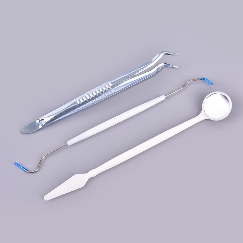 3Pcs Jogo De Ferramenta Dental Dentista Dente Higiene Limpo Inoxidável Picaretas Espelho Kit de Saúde Oral Dente Limpeza Inspeção Tártaro Limpo
