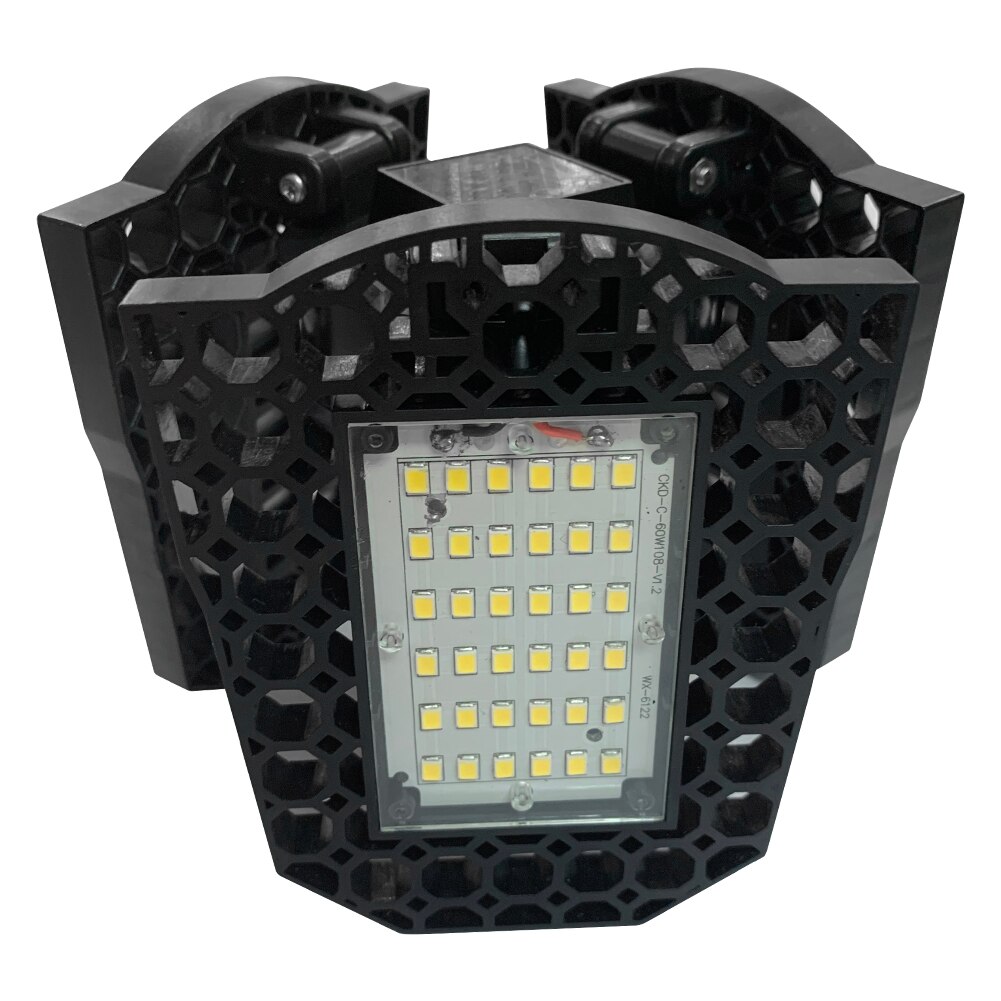 E27 3-- blad-ledd taklampa multifunktionell praktisk 85-265v superljus deformerbar inomhus garagelampa