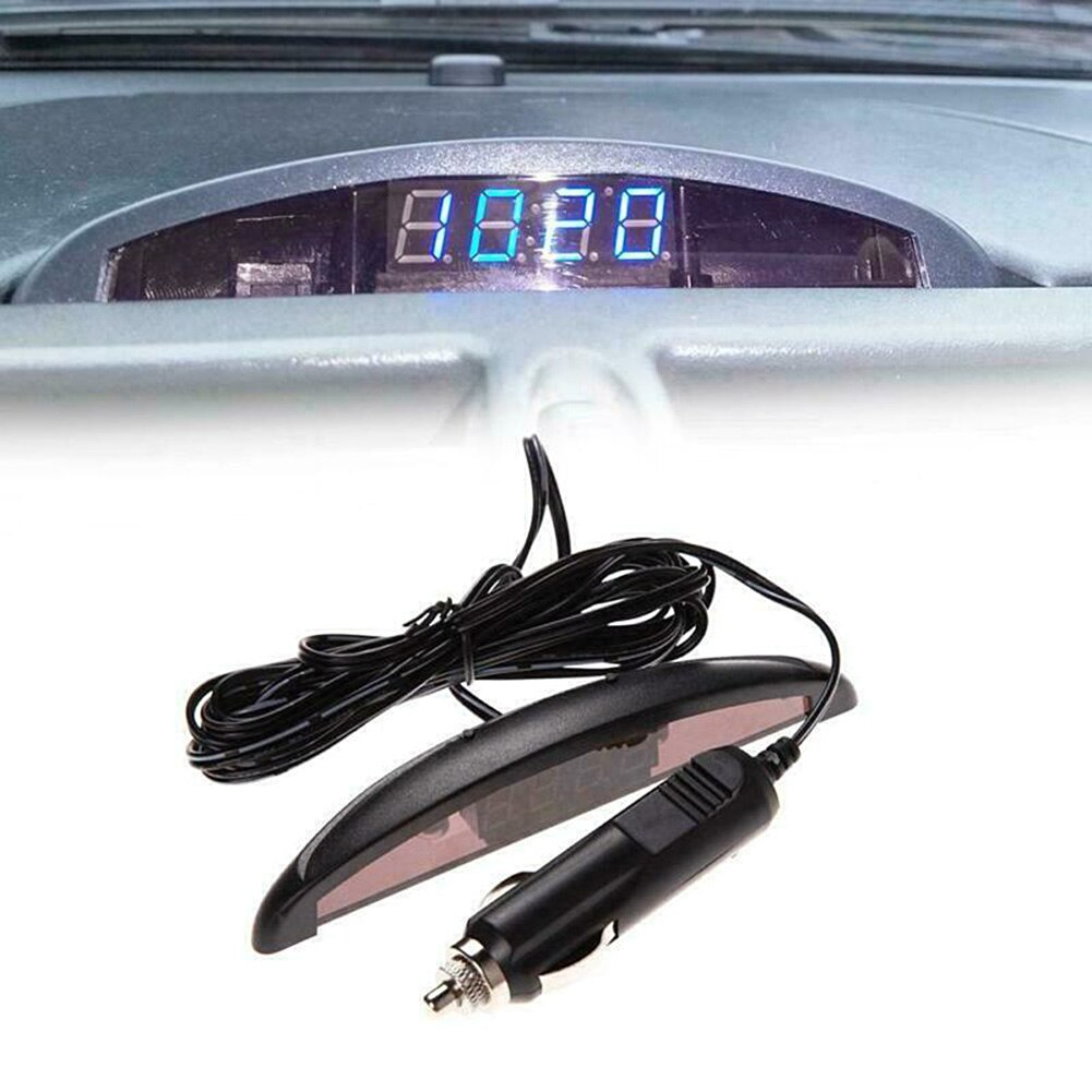 Multifunction 12V LED Luminous Digital Car Desk Clock Voltmeter Thermometer Time Automobile Electronic Table Clocks