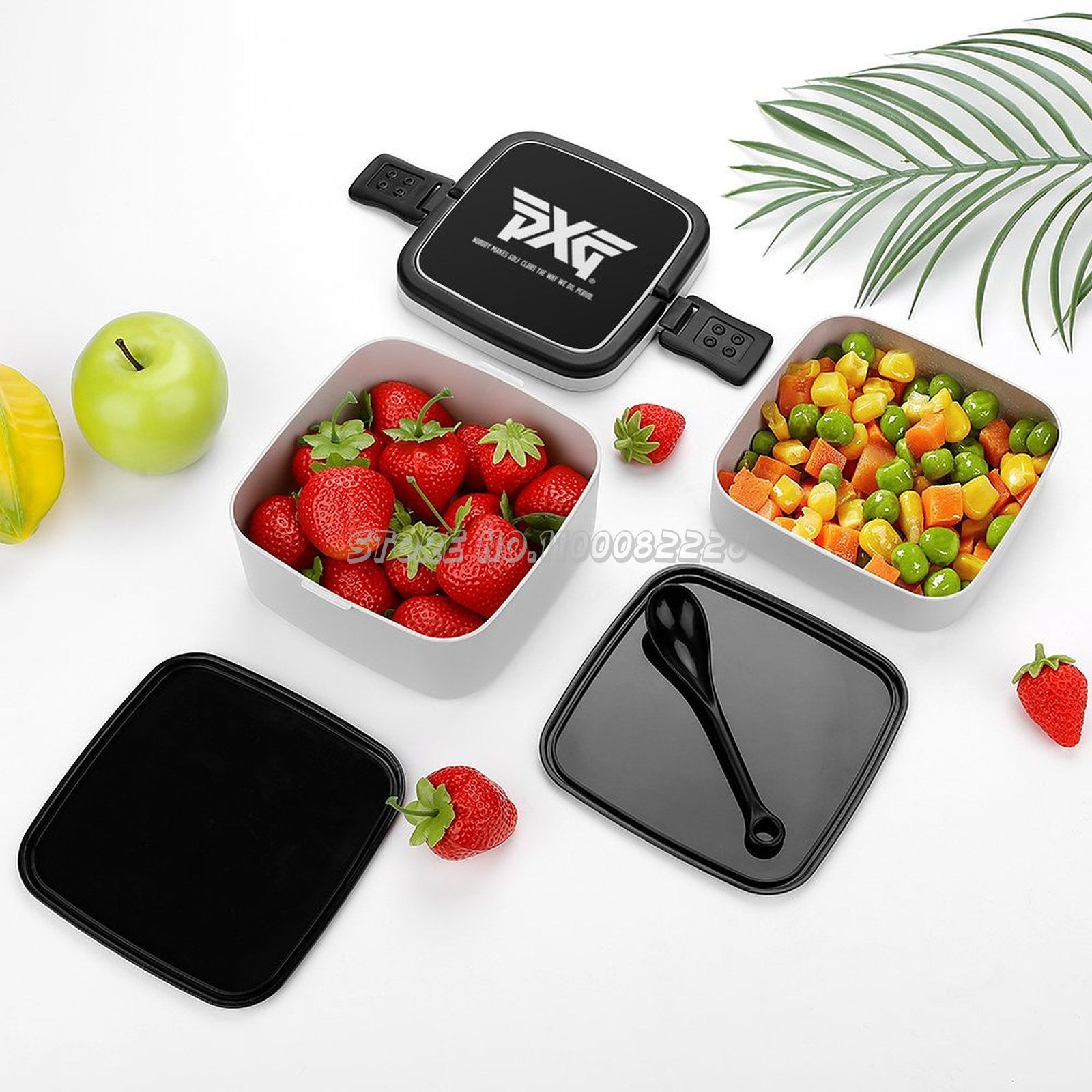 Golf 1 Double Layer Bento Box Draagbare Container Pp Materiaal Bento Box Pxg Golf Club Sport