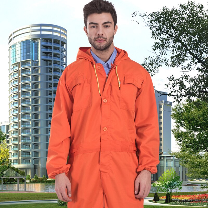 Mens Worker Repairman Machine Auto Repair Mechanics Miner Collier Orange Coveralls Work Clothing Overalls FREE POST