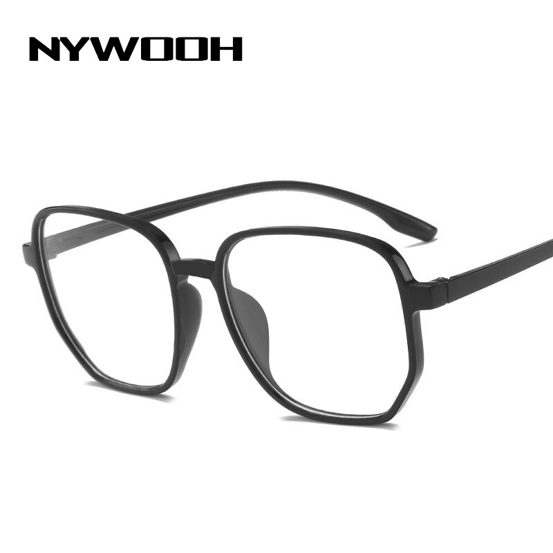 NYWOOH Oversized Anti Blue Light Computer Eyewear Frame for Women Men Square Optical Spectacle Glasses Eyeglasses Frames Unisex