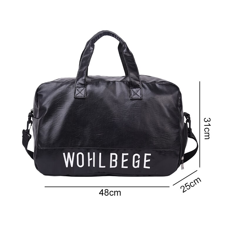 Wobag moda mężczyźni kobiety torby podróżne bagaż wodoodporny walizka worek marynarski duże pojemne torby codzienna torebka ze skóry