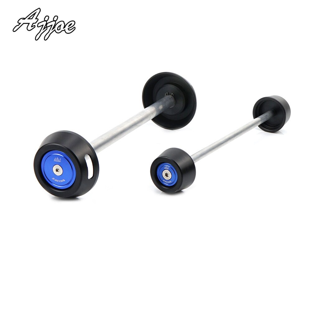 Motor Voor & Achter Vork Wiel Frame Slider Valblokken Voor Ducati Streetfighter 1098 Multistrada 1200 Multistrada 1200S: Front and Rear-Blue