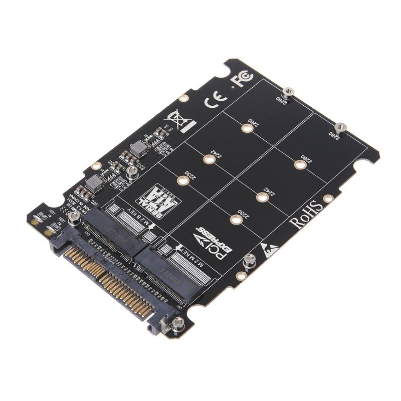 & 2 In 1 M.2 Nvme Sata-Bus Ssd Pci-E U.2 SFF-8639 Adapter Pcie M2 Converter Desktop Computer