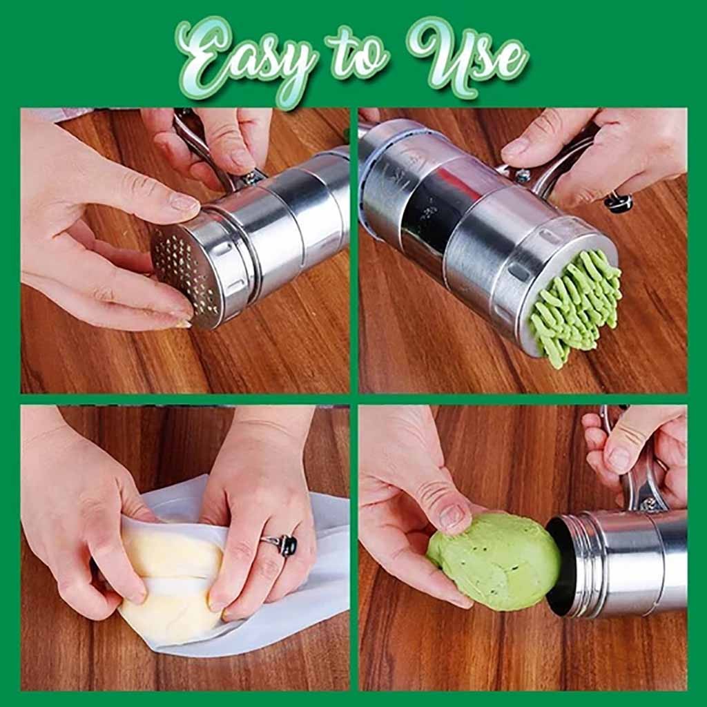 Manual Noodle Maker Press Pasta Maker Machine Stainless Steel Press Spaghetti Kitchen Machine Cookware Cooking Tools