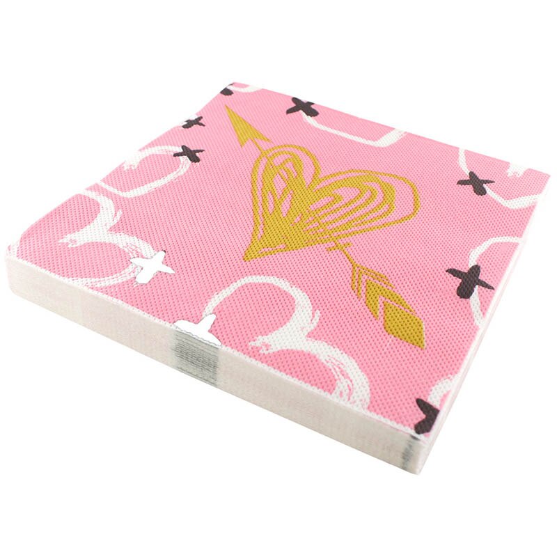 Liefde Hart Tafel Papieren Servet Voor Valentijnsdag Сервировочная Салфетка I Love U Tissue Handdoek Verjaardagsfeestje Bruiloft Decoratie