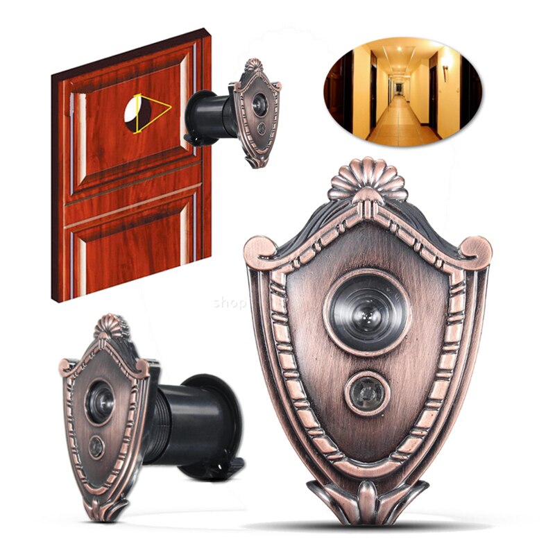 MTSPACE Adjustable Door Viewer Home Security Wide Angle Door Viewer Door Peep Sight Hole Adjustable Length Range Doorbell ABS