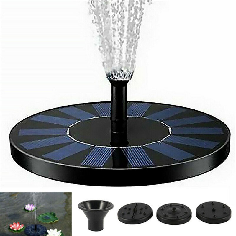 5.3" Solar Round Fountain Floating Water Fountain Fontaine For Garden Decoration Solar Fontein Pool Pond Waterfall Decor