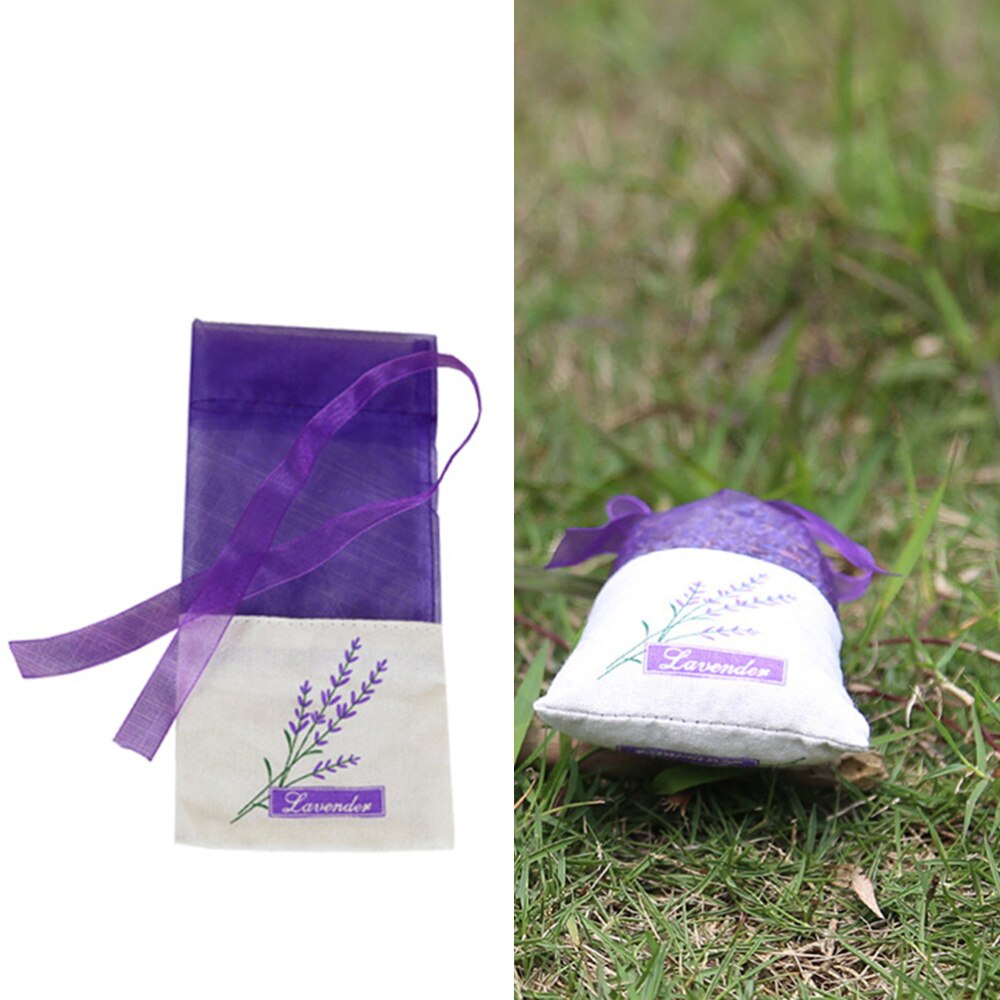 10 stuks lavendelzakjes met bloemenprint, lege geurzakjes, zakjes voor ontspannend slapen, lichtpaars