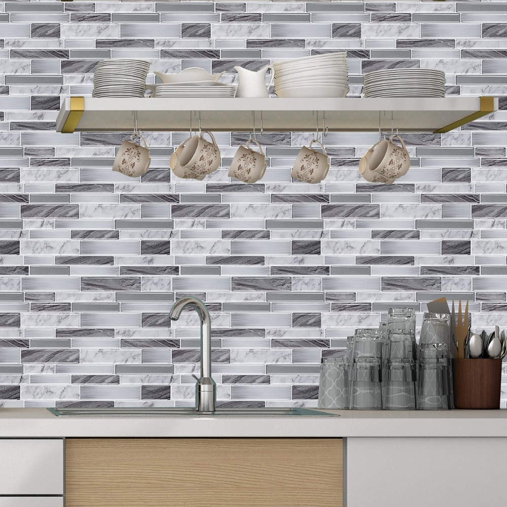 Vanntett selvklebende tapet peeling og pinne kjøkken backsplash dekor flis