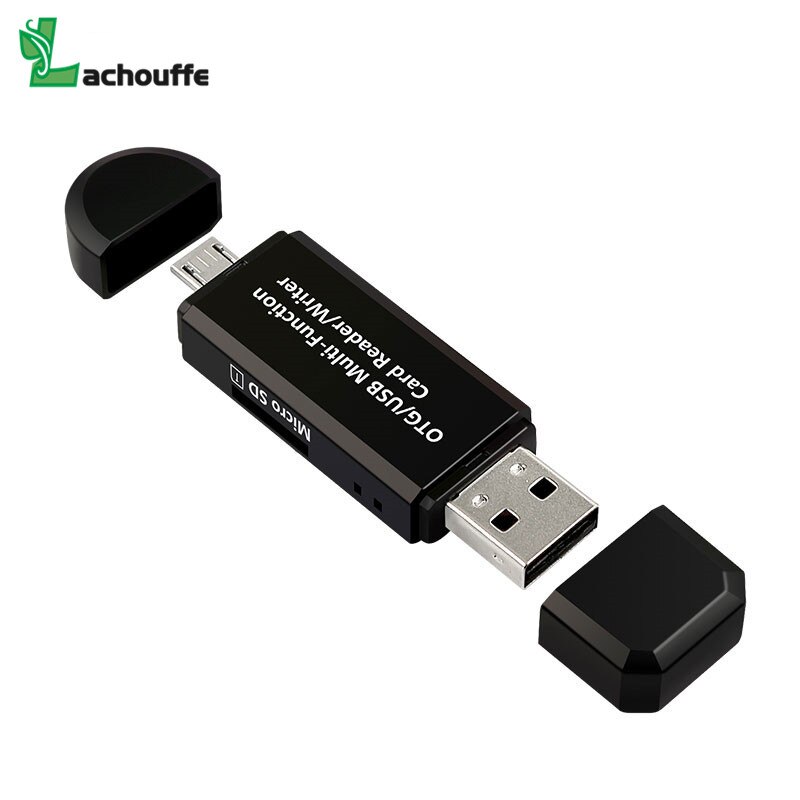 Micro usb otg 2 in 1 usb 2.0 adapteri sd-kortinlukija android-puhelimelle tabletti pc muistikorttien lukulaite
