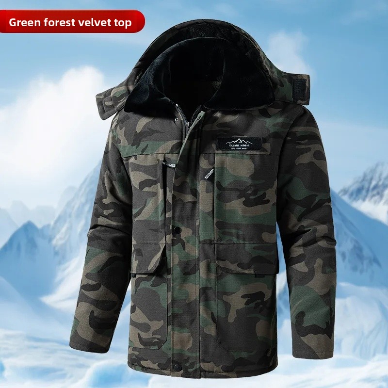 Vêtements de travail en polaire épaisse pour hommes, coupe-vent, imperméable, , en coton, ensemble gilet, combinaison de Protection du travail, automne et hiver: PP / Black