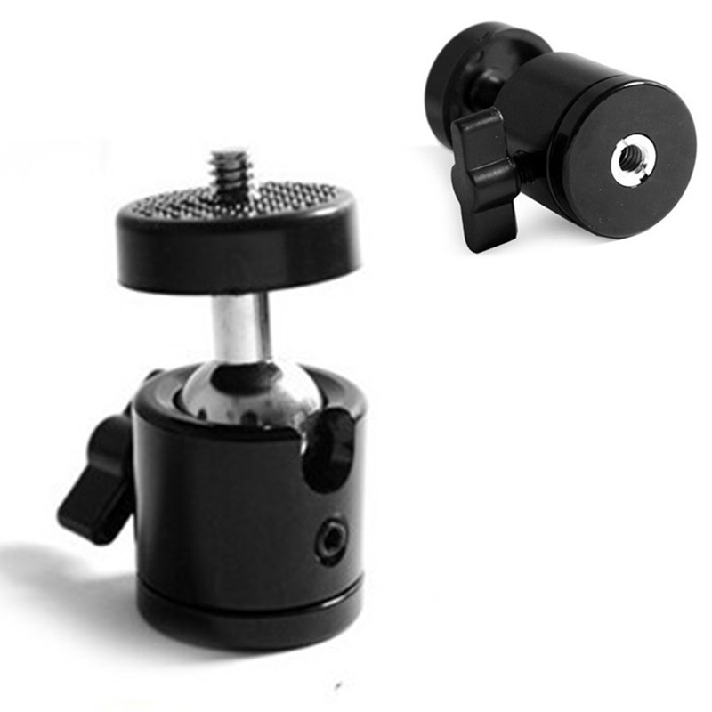 Universal Mini Tripod Ballhead Ball Head with 1/4" 3/8" Adapter For Digital Camera DSLR Q29 II