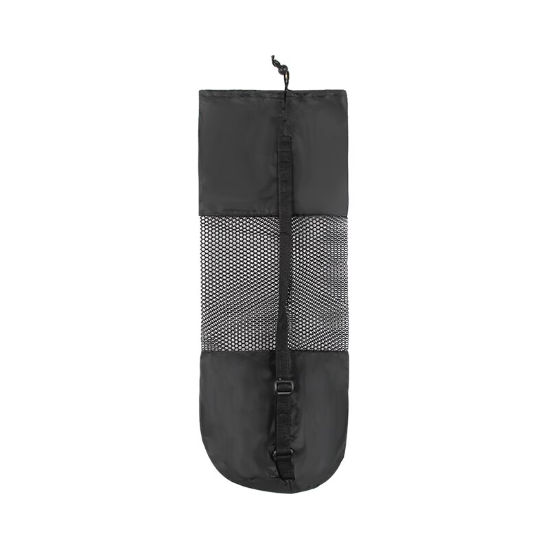 Sort yoga rygsæk yoga mat taske vandtæt rygsæk yoga taske nylon pilates bærer mesh justerbar rem sport værktøj bekvemmelighed: 70 x 25cm