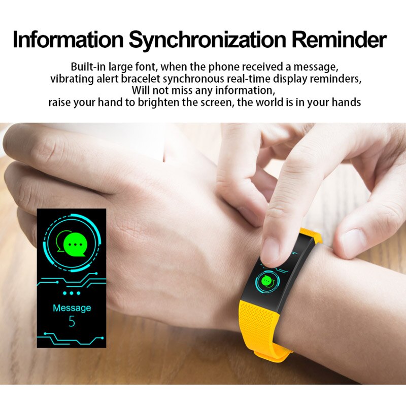 Qw18 smarta armband sport smart klocka sport steg hjärtfrekvens fitness tracker smart armband för män realtidsmätning smart