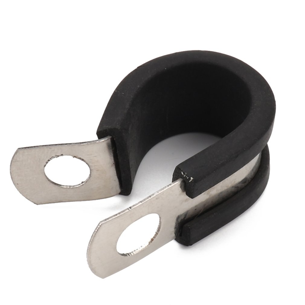 55 stuks 5 maten rubberen, roestvrijstalen slangklem, kabelklem, metalen klem, buishouder voor buissnoerinstallatie