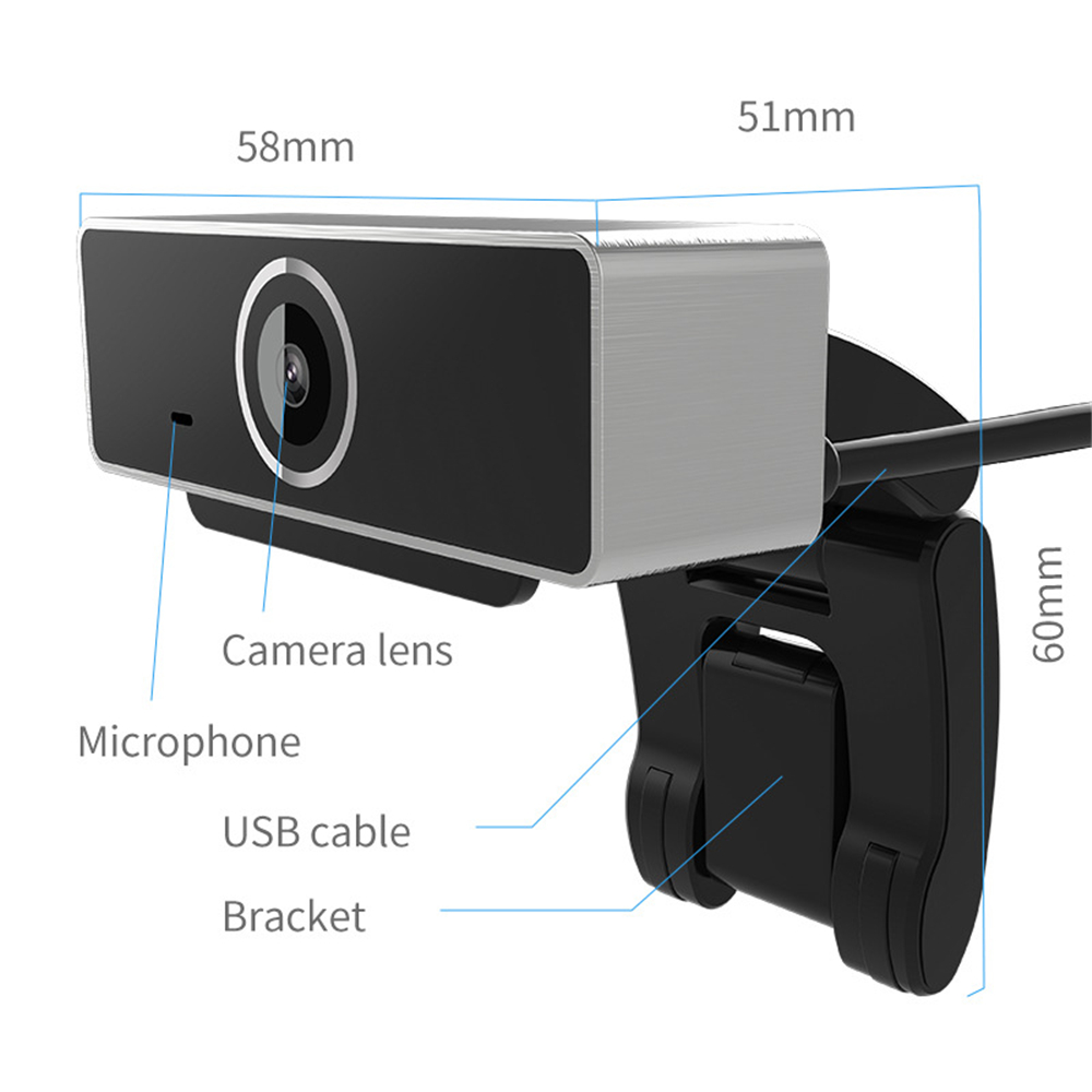 Full HD Webcam 1080P Auto Focus With Microphone 1920*1080P USB Web Cam For Live Broadcast Video Conference PC Computer Laptop