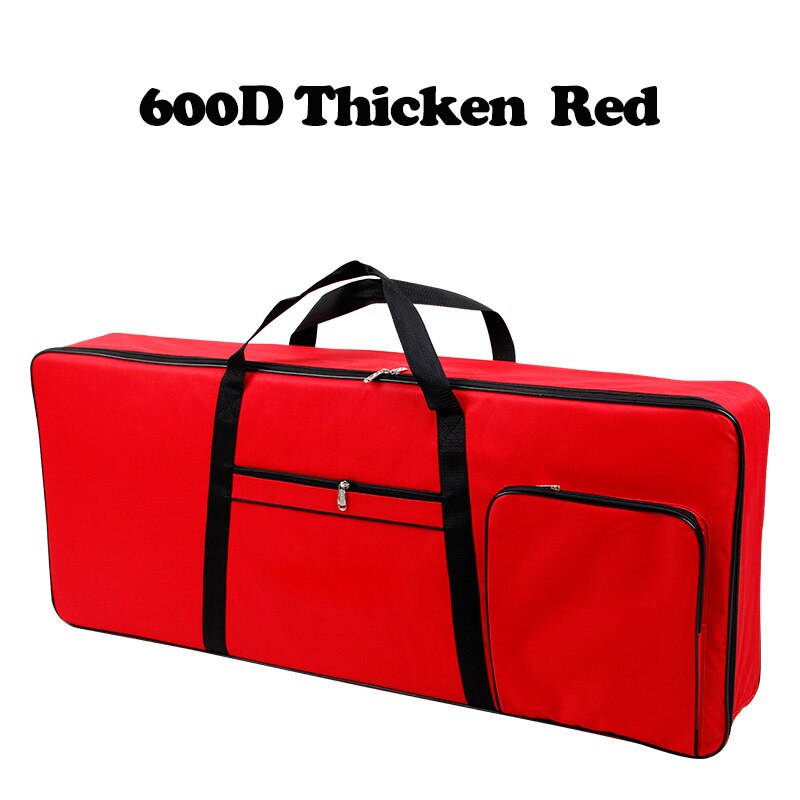 600D Dicker Nylon 61 Schlüssel Tastatur Tasche Instrument Tastatur Tasche Verdicken Wasserdichte Elektronische Klavier Abdeckung fallen Für Elektronische: 600D rot