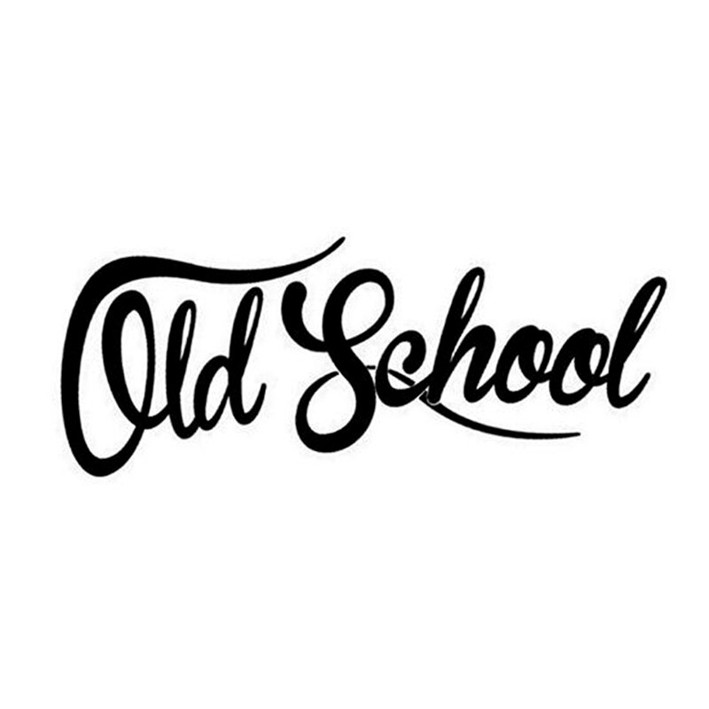 Old School Car Sticker Auto Euro Vinyl Oldstyle Vintage Vinyl Decals Waterproof: BK