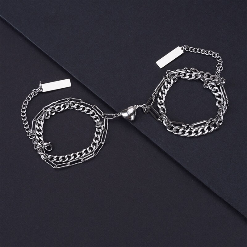 1/2 magnetische partnerarmbänder für damen und herren – passende armbänder für verliebte, freund/freundin oder Partner