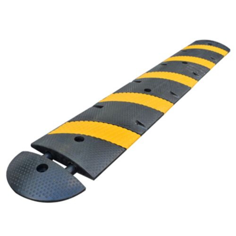 Rubber Speed Hump Durable Speed Bump Wave Line Deceleration Zone For Traffic Safe