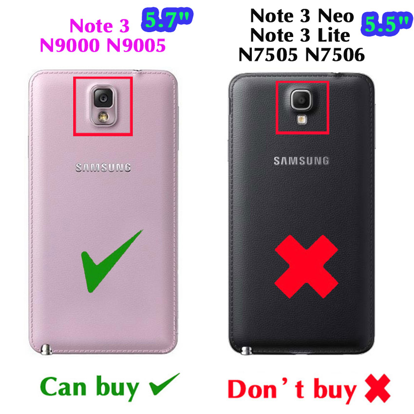 Flip Cover Leather Phone Case Voor Samsung Galaxy Note 3 Note3 Niet III SM 9005 N900 N9005 SM-N900 SM-N9005 Cover smart View Chip