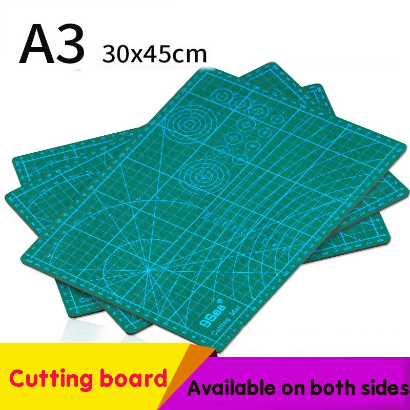 Pvc Cutting Pad A3 A4 Rectangular Grid Line Diy Model Tool Board Pad Tool Fabric Leather Paper Model Self-healing Cutting Board