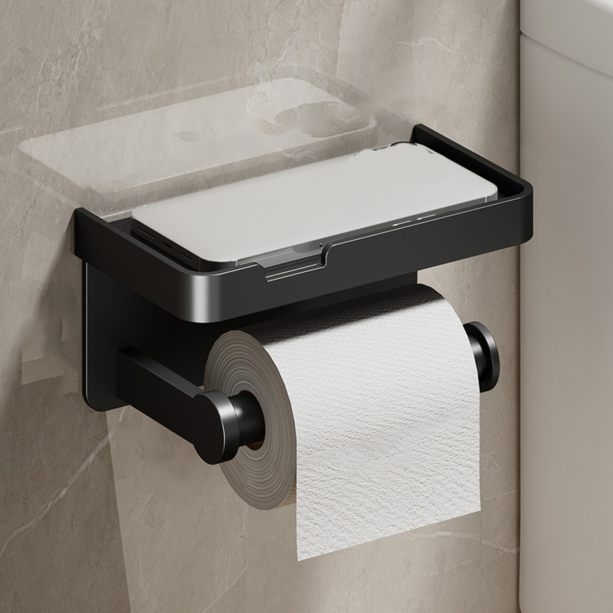 Toilet Paper Holder Wall-Mounted Aluminum Alloy Toilet Roll Paper Holder Tissue Rack Bathroom Tissue Holder Bathroom Accessories: Yellow