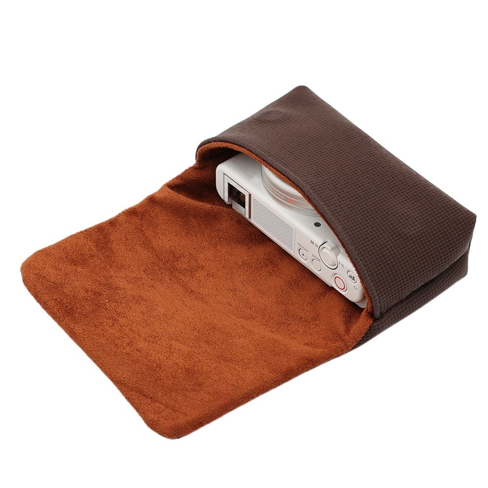 Sac Dslr sac de rangement pour appareil photo pochette pour appareil photo étui pour appareil photo épaissi étui souple confortable Micro sac unique: kaki foncé