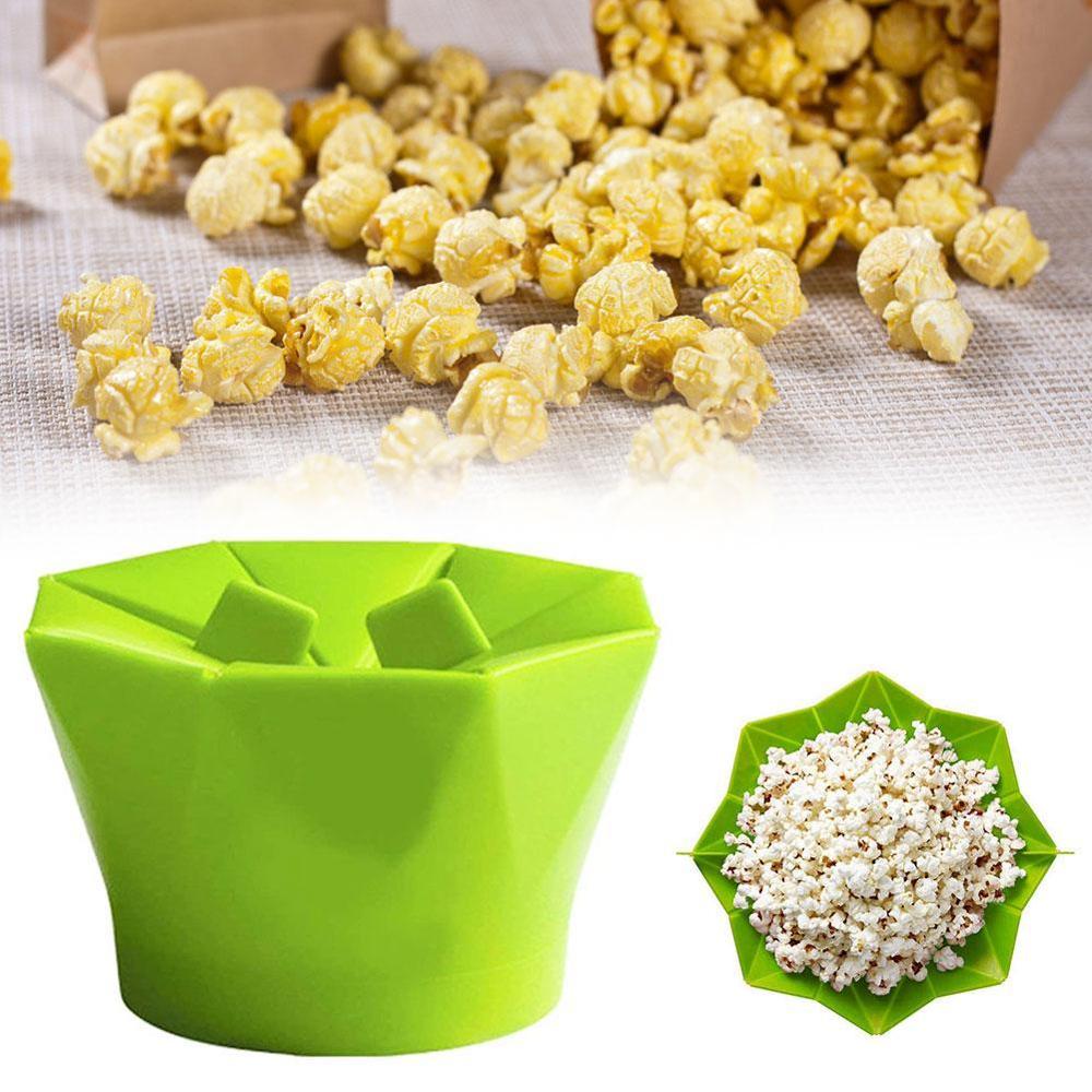 Popcorn Popper Maker Kom Diy Siliconen Magnetron Maker Vouw Emmer Tool Groen Keuken Rood Popcorn
