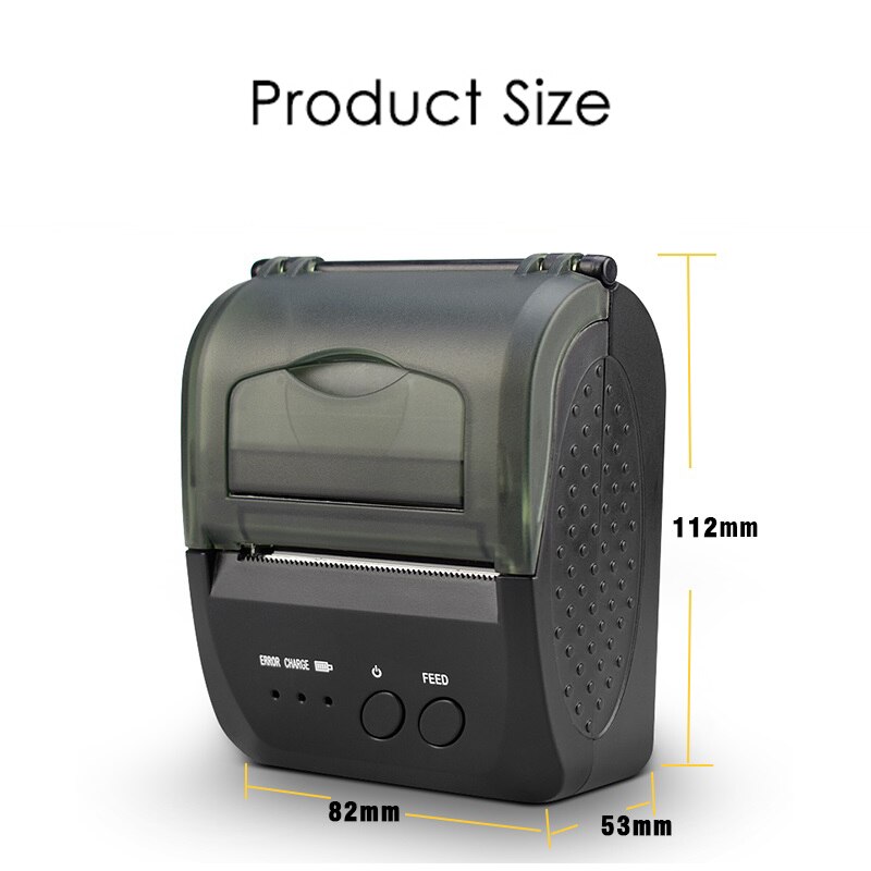 Mini imprimante de Ticket de reçu thermique sans fil d'imprimante de Bluetooth de poche pour la Machine de facture de téléphone portable 58mm pour le magasin de supermarché