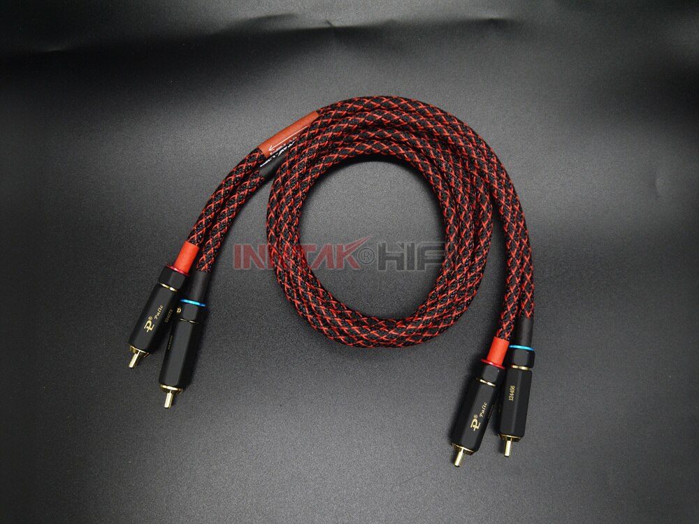 2Pcs/Pair CANARE Audio Grade RCA Cable W/ Budweiser Self-locking Male RCA to RCA HIFI For Amplifier DAC TV: 1.5m