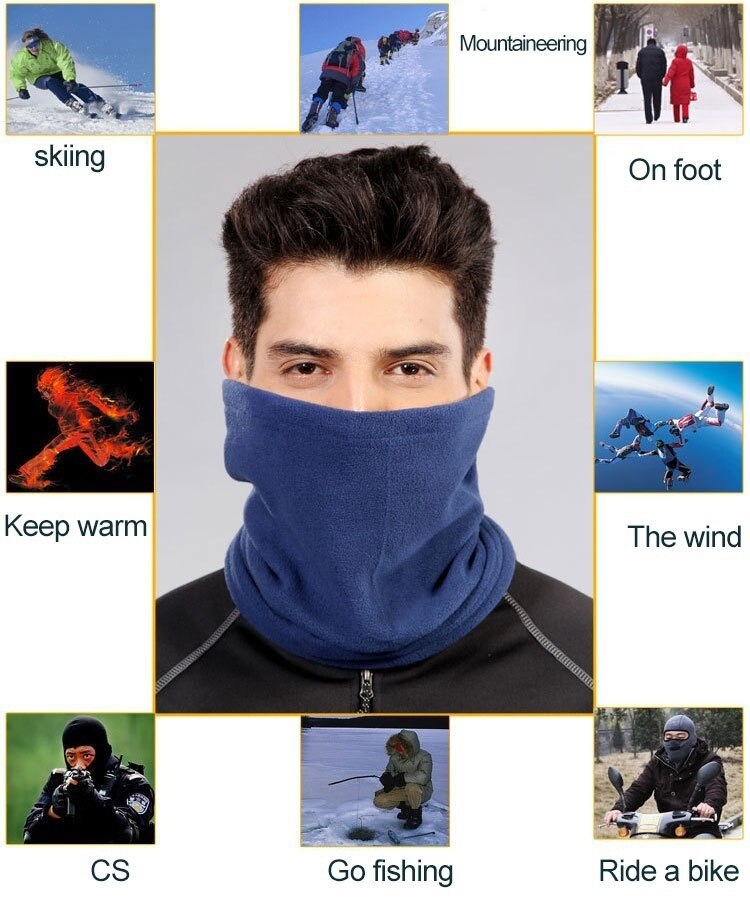 Duurzame dames heren 4 in 1 multifunctionele fleece slab warme nek slab winter sjaal gezichtsmasker voor fietsen ski sport outdoor  ty66