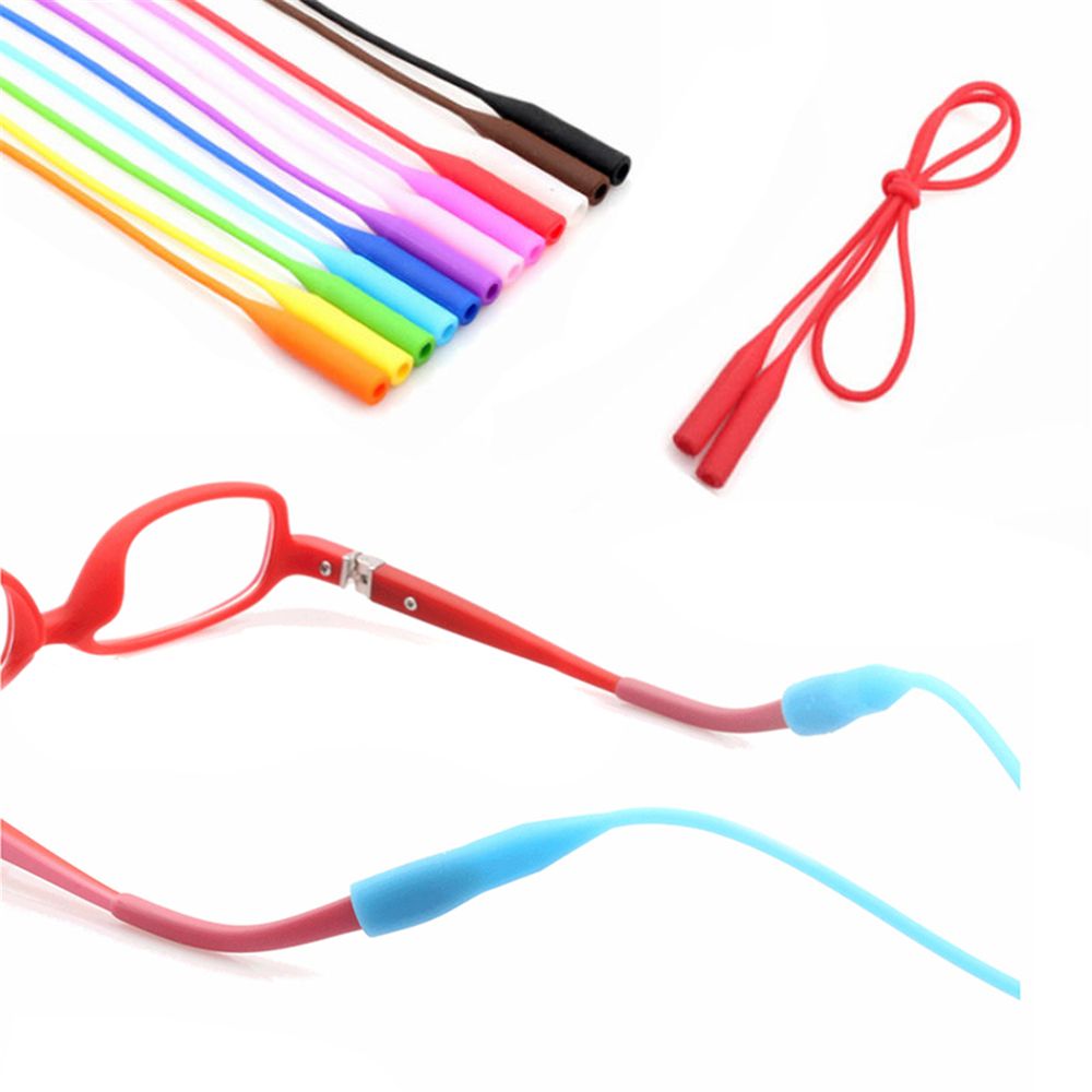 2Pcs Silicone Eyeglasses Straps Chain Sports Band Cord Holder Elastic Anti Slip String Ropes