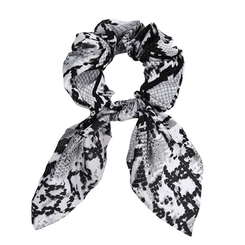 Leopard Bow Scrunchies For Woman Girls Printed Floral Hair Ties Rabbit Elastic Hair Bands Ponytail Holder Hair Accessories: 70151