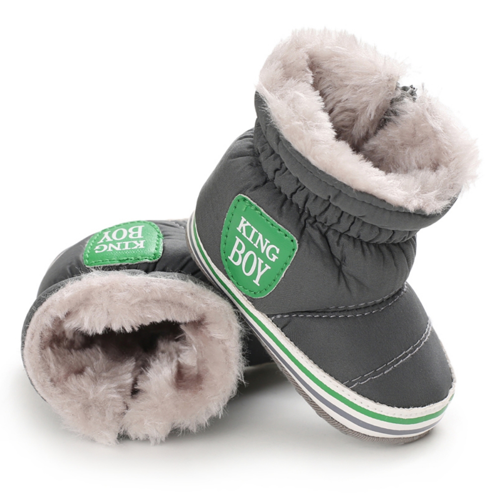 Inverno infantil 0-18m botas de neve bebê menino menina sapatos brilho macio zíper primeiro walker plush forrado prewalker botas de lã botas