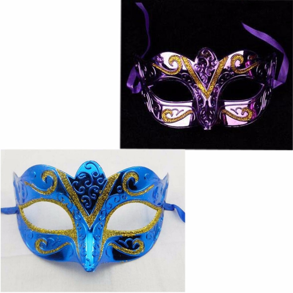 12 pcs/lot, Gold shining plated party mask wedding props masquerade mardi gras mask mascaras venecianas para fiestas fx196