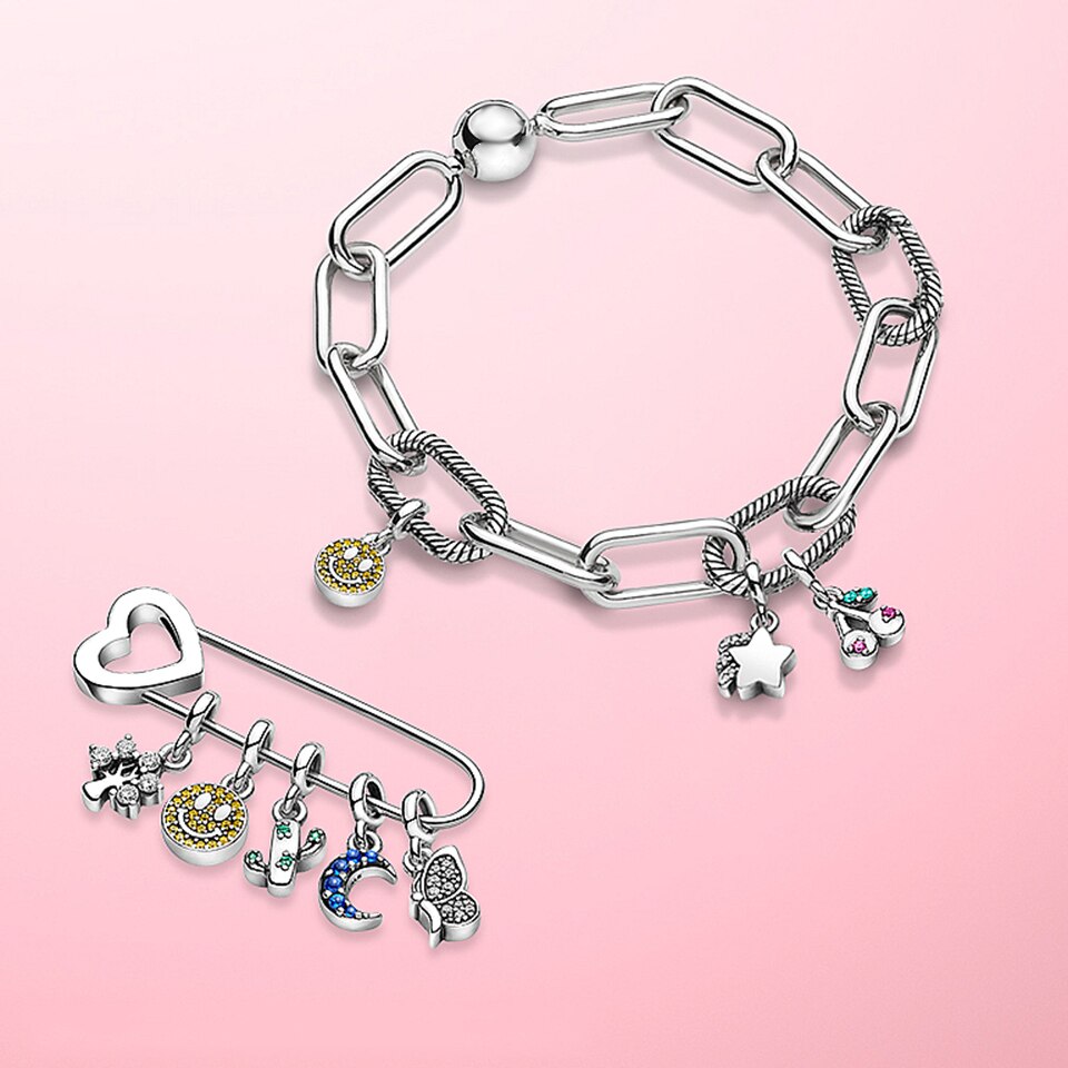 925 Sterling Silver charm Love brooch "Suitable For Women wear Fit Original Bracelet DIY " Jewelry