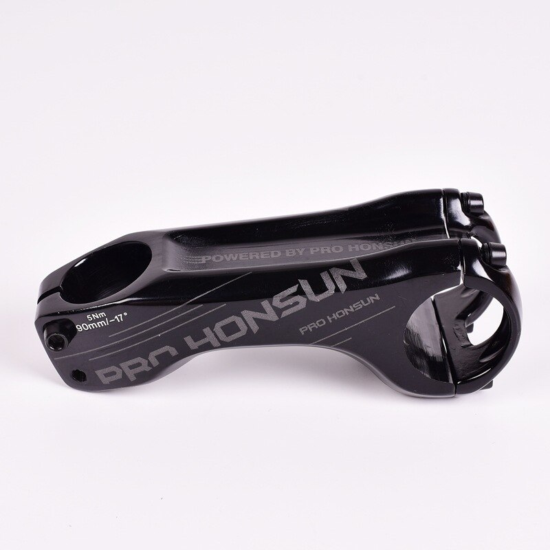 31.8mm MTB Stem 90mm Aluminum Alloy XC AM DH Mountain Road Bike Stem -17 Degree Steerer Bicycle Handlebar Stem Bicycle Parts: Black 90mm