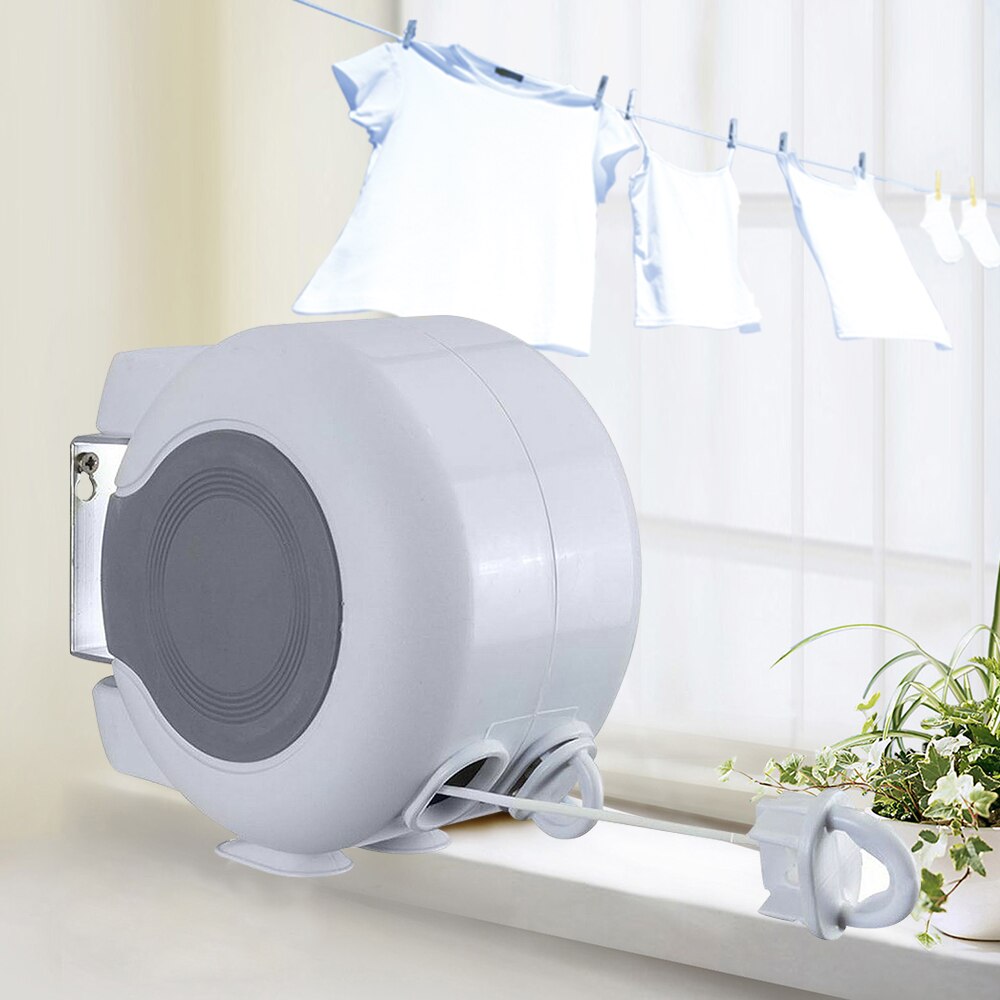 Washing Line Clothes Line Dual Retractable Washing Line 30m /98ft Retractable Washing Line | for Indoors and Outdoors 26M